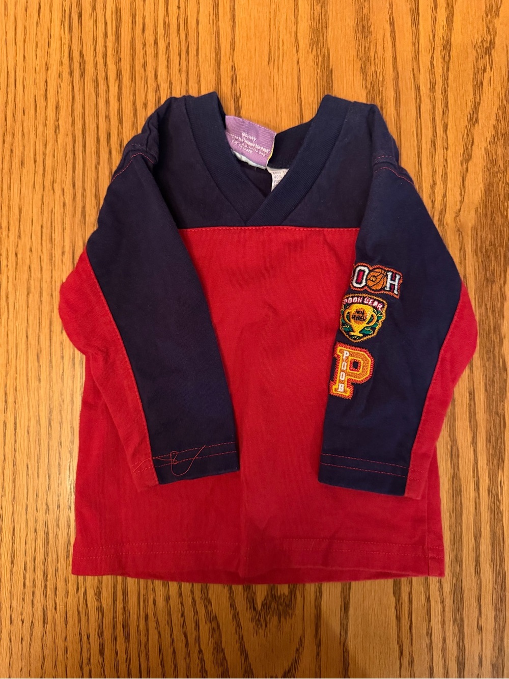 Vintage Disney Winnie The Pooh 9 Months Long Sleeve Embroidered T Shirt